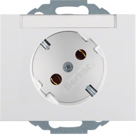 Berker 47287109 Steckdose SCHUKO 45° m BF K.1 polarweiß