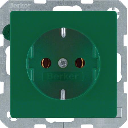 Berker 41436013 Steckdose SCHUKO Q.x grün samt