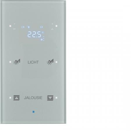 Berker 75642134 Glas-Sensor 2f m Te.reg TS konf alu