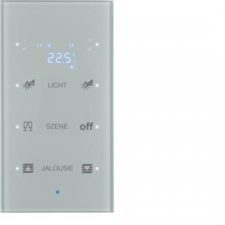 Berker 75643134 Glas-Sensor 3f m Te.reg TS konf alu