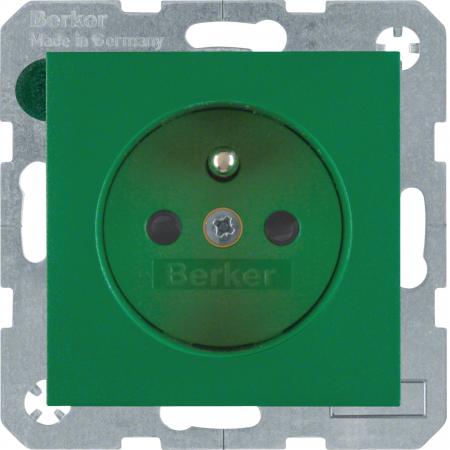 Berker 6768760063 Steckdose m SK-Stift e BS S.1/B3/B7 grün