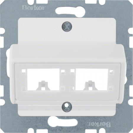 Berker 14721909 Zentralplatte f 1o2 Einz.mod Re+DeMa pw