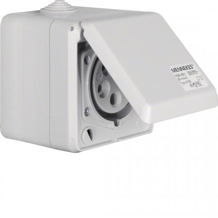 Berker 558001 CEE Steckd. AP 5Pol 16A mit Klappdeckel