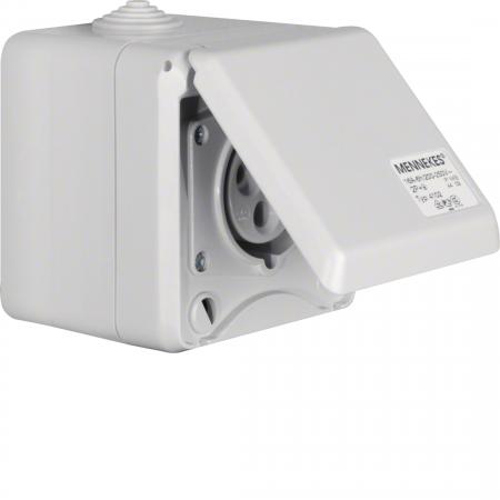 Berker 558101 CEE Steckd. AP 3Pol 16A mit Klappdeckel