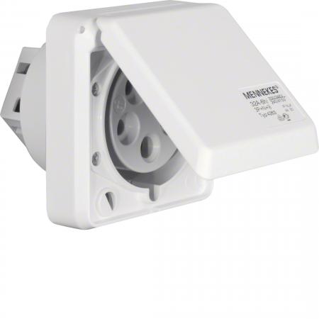 Berker 568301 CEE Steckd. EB 5Pol 32A mit Klappdeckel