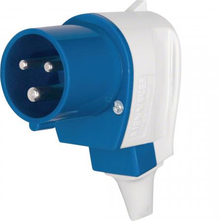 Berker 578101 CEE Winkelstecker 3Pol 16A grau/blau