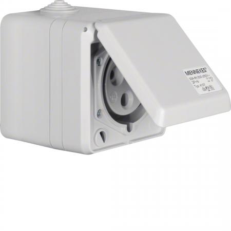 Berker 578401 CEE Steckd. AP 3pol 32A mit Klappdeckel