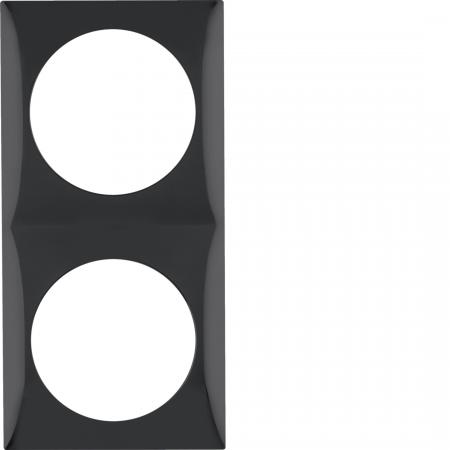 Berker 918262510 Rahmen 2fach Integro Flow schwarz glänz