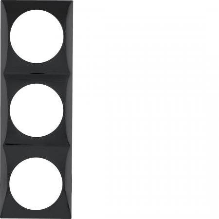 Berker 918192510 Rahmen 3f Integro Flow schwarz glänzend