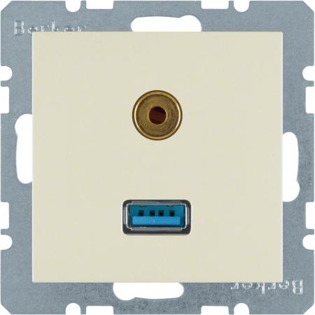 Berker 3315398982 USB/3,5 mm Audio Steckdose S.1 weiß