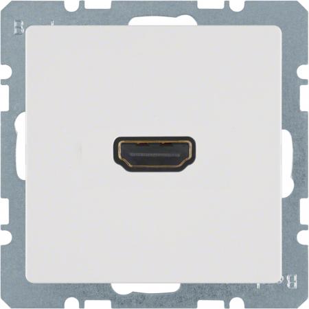 Berker 3315426089 HDMI Steckdose Q.x polarweiß samt