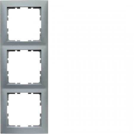 Berker 10139939 Rahmen 3-fach, Serie S.1, aluminium matt