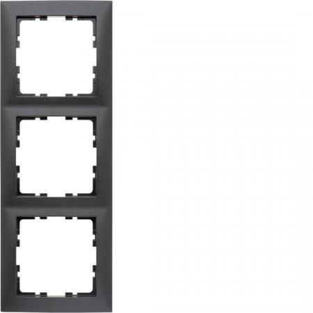Berker 10139949 Rahmen 3-fach Serie S.1 anthrazit, matt