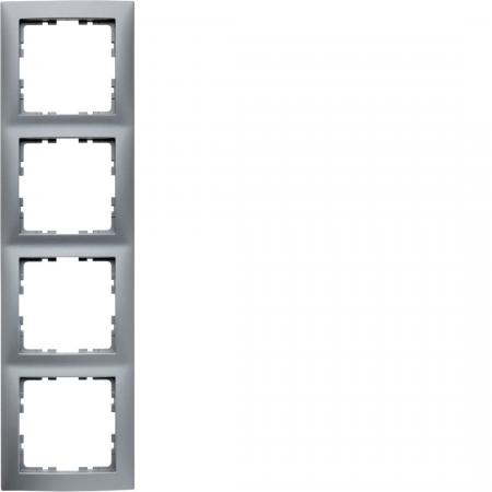 Berker 10149939 Rahmen 4-fach, Serie S.1, aluminium matt