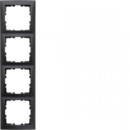 Berker 10149949 Rahmen 4-fach, Serie S.1, anthrazit matt