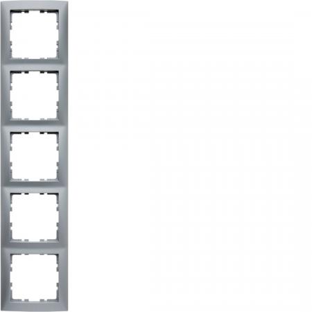 Berker 10159939 Rahmen 5-fach, Serie S.1, aluminium matt
