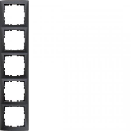 Berker 10159949 Rahmen 5-fach, Serie S.1, anthrazit matt