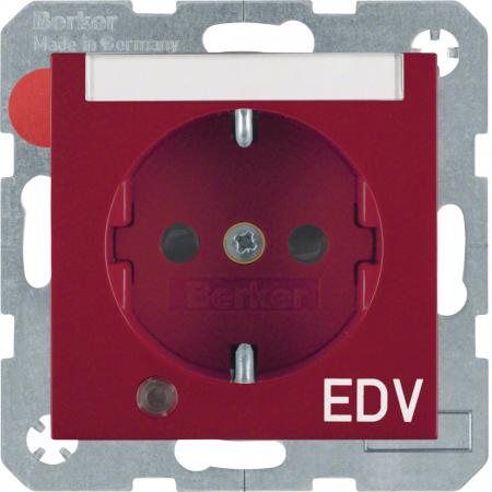 Berker 41108915 Steckd. SCHUKO LED BSF EHBS S.1/B.x rot