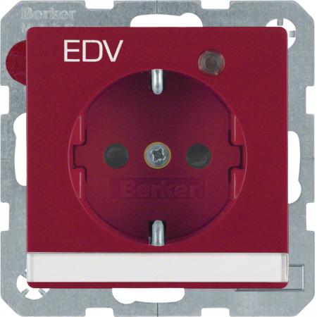 Berker 41106015 Steckdose SCHUKO LED BSF erh BS Q.x rot