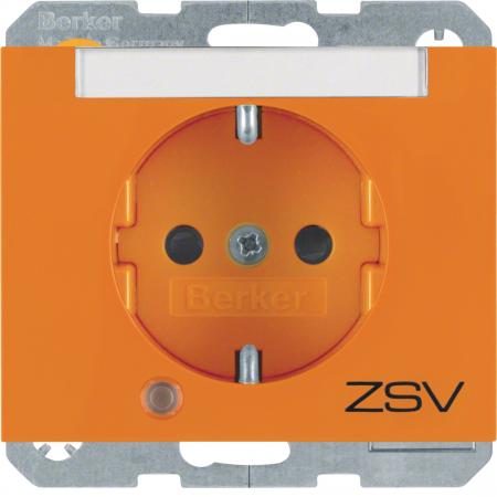 Berker 41107114 Steckdose SCHUKO LED BSF erh BS K.1 ora