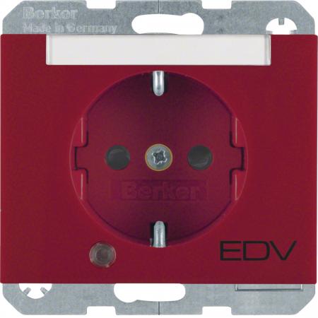 Berker 41107115 Steckdose SCHUKO LED BSF erh BS K.1 rot