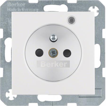Berker 6765091909 Steckdose m SK-Stift LED S.1/B.3/B.7 pw