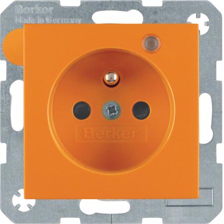 Berker 6765091914 Steckdose m SK-Stift LED S.1/B.3/B.7 ora