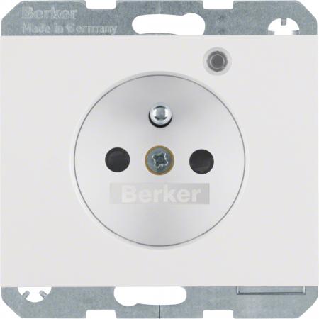 Berker 6765097009 Steckdose m SK-Stift LED K.1 pw
