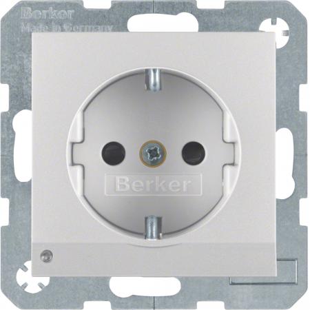 Berker 41091404 Steckdose SCHUKO m LED-OL S.1/B.x alu