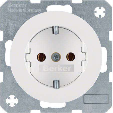 Berker 47432089 Steckdose SCHUKO R.1/R.3 polarweiß, glänzend