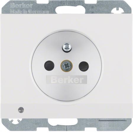 Berker 6765107009 Steckdose m SK-Stift LED K.1 pw