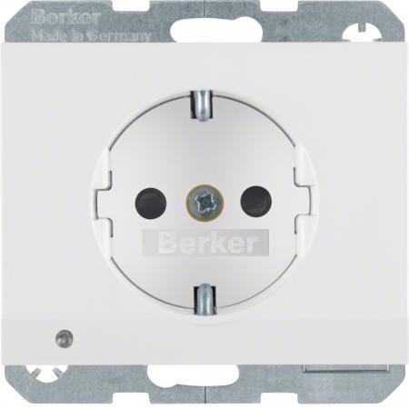 Berker 41097009 Steckdose SCHUKO m LED-OL K.1 polarweiß
