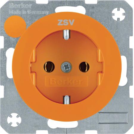 Berker 47432007 Steckdose SCHUKO m Druck R.1/R.3 ora glä