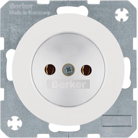 Berker 6167032089 Steckdose ohne SK R.1/R.3 pw glänz