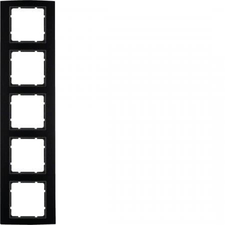 Berker 10153005 Rahmen 5fach B.3 Alu schwarz/anthrazit