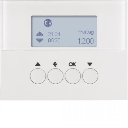 Berker 85741179 Jalousie-Schaltuhr Serie K.1 polarweiß, glänzend, Jalousiesteuer