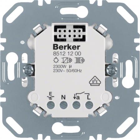 Berker 85121200 Relais-Einsatz 1-fach für Taste/Schalter, Dimmer, Zeitschaltuhr,