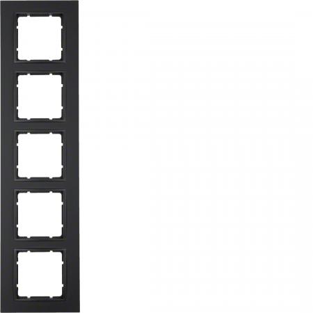Berker 10156626 Rahmen 5fach B.7 anthrazit matt