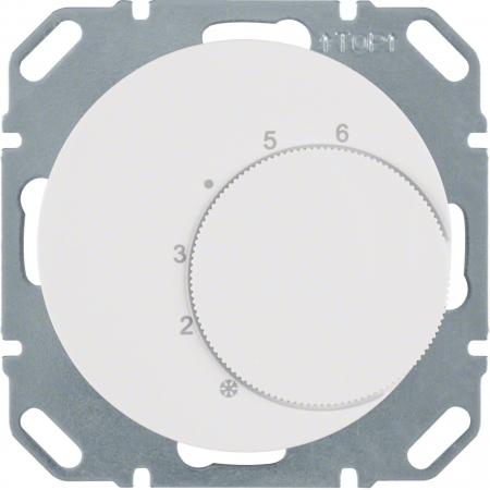 Berker 20262089 Temperaturregler mit Wechsler + Zentralstück R.1/R.3 polarweiß,