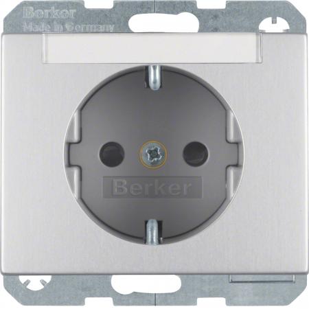Berker 47387003 Steckdose SCHUKO m BF u. erh.BS K.5 Alu