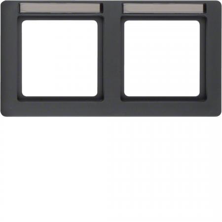Berker 10226016 Rahmen 2fach mit BF waag Q.1 anthrazit