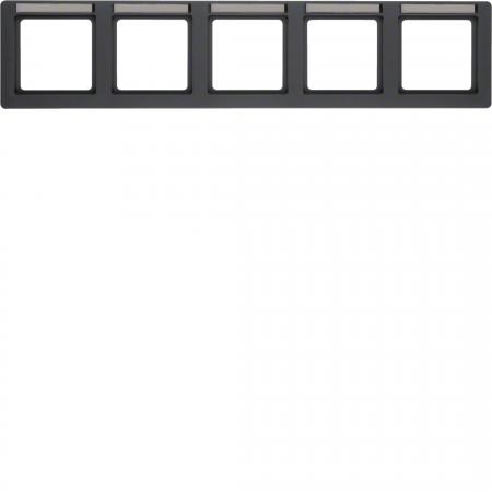 Berker 10256016 Rahmen 5fach waag mit BF Q1 anth