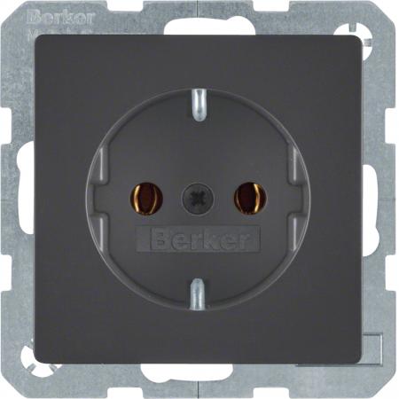 Berker 41436086 Steckdose SCHUKO Q.x anthrazit samt