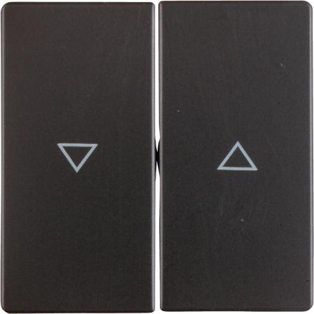 Berker 16256086 Wippen 2-fach mit Aufdruck Symbol Pfeil Serie Q.x anthrazit, sam