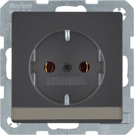 Berker 47506086 Steckdose SCHUKO m BF Q.x anthr samt