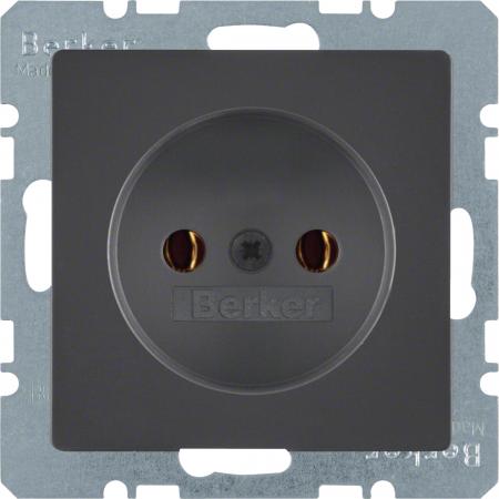 Berker 6167036086 Steckdose ohne SK Q.x anthrazit samt