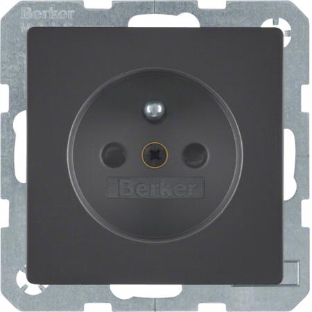 Berker 6765766086 Steckdose m SK-Stift e BS Q.x anth