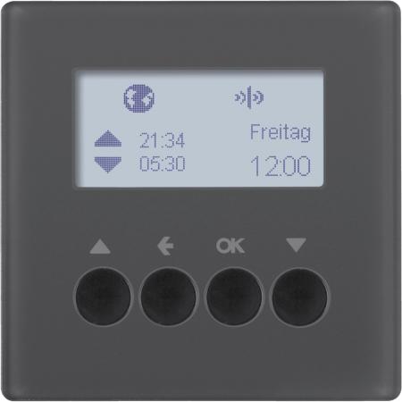Berker 85745126 KNX-Funk Jalou-Uhr quickl Q.x anth