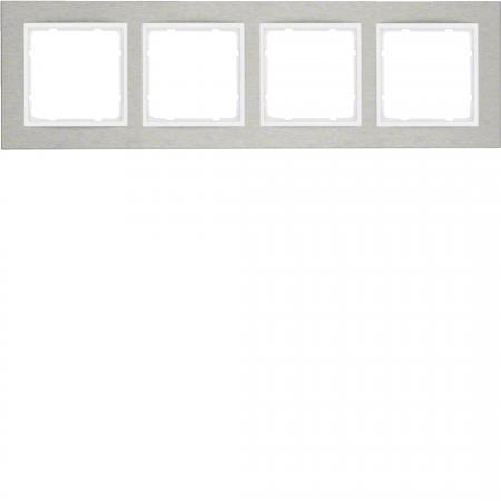 Berker 10243609 Rahmen 4fach waag E-St B.7 E-St/pw