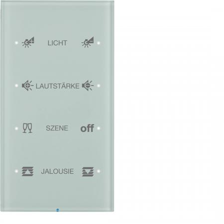 Berker 75144150 Touch-Sensor 4f Komf R.3 Glas konfig. pw